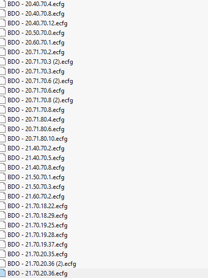 BDO ecfg files